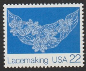 SC# 2354 - (22c) - Lacemaking, MNH single