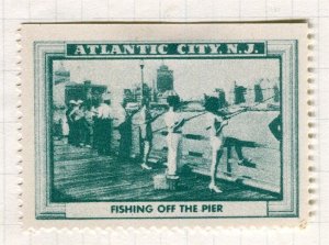 USA; Early 1900s Atlantic City New Jersey fine Mint Pictorial stamp in Green