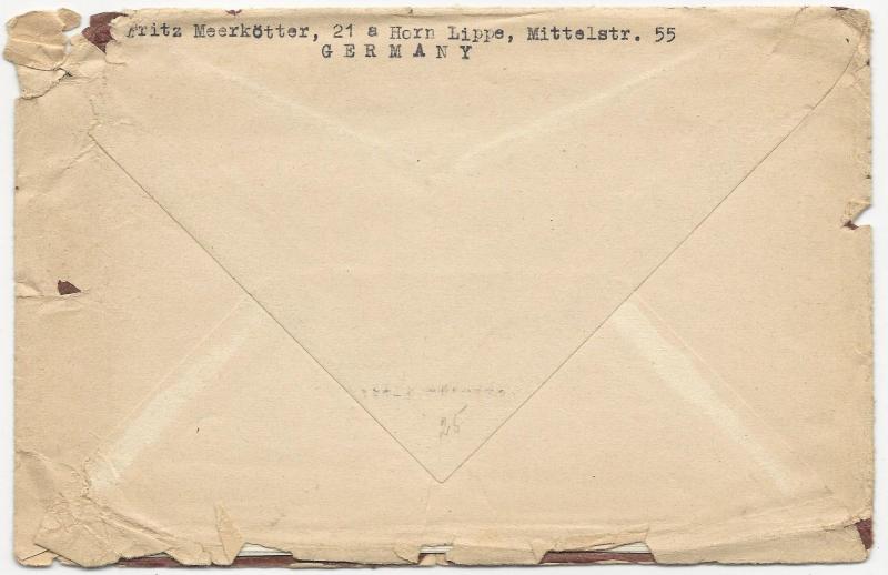 Germany Scott #B310-B313 #RA4 on Air Mail Cover w/ Letters December 17, 1949