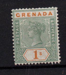Grenada 1895 1/- green & orange SG55 mint MH WS36523