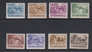 Indonesia  #424-431  MH  1956    animals