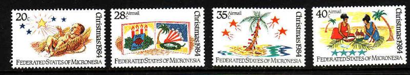 Micronesia-Sc#22,C7-9-unused NH-Christmas 1984-