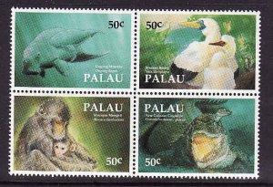 Palau-Scott#313-Unused NH block-Birds-Fauna-Reptiles-