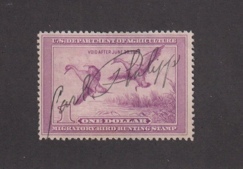 US Sc #RW5 Used Federal Duck Hunting Stamp (S30501)