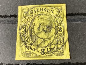 Saxony 1855 Grid Number 2 for Leipzig Cancel  Stamp  Ref 57151