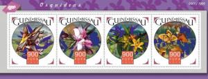 Orchids Orchideen Blumen Flowers Flora Guinea-Bissau MNH stamp set