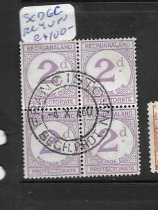 BECHUANALAND (P1801B) POSTAGE DUE 2D SG D6C BL OF 4 SON CDS VFU