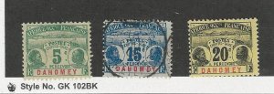 Dahomey, French, Postage Stamp, #J1, J4 Mint, J3 Used, 1906