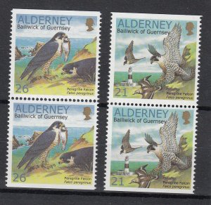 Alderney 2000 - Peregrine Panes pairs superb Unmounted mint NHM