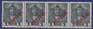 Austria - 1916 - Scott #J47 - MNH strip of 4 - Overprint