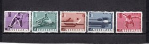 YUGOSLAVIA 1966 SPORTS SET OF 5 STAMPS MNH