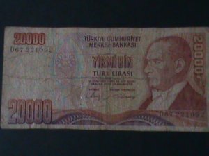 ​TURKEY-1970-CENTRAL BANK LAW OCAK-14-$20000 LIRA.CIR-54 YEARS OLD-WATER MARK