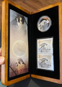 2006 Wildlife (Falcon) Canadian $5 coin and stamp set, Mint
