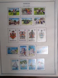 collection on pages Bermuda 1982-87 mint most NH IX: CV $272