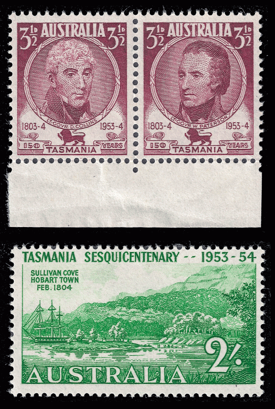 Australia 1953 Sesquicentenary of Tasmania Sc 264a, 265 Mint