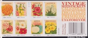 BOBPLATES #4763b Vintage Seeds Forever Booklet of 20 VF MNH