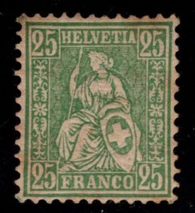 Switzerland Scott 65 MH* stamp toned pert tips