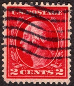 1912, US 2c, Washington, Used, Well-Centered, Sc 406