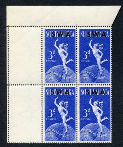 SOUTH WEST AFRICA SG140a 1949 UPU 3d bright blue variety Serif on C U/M