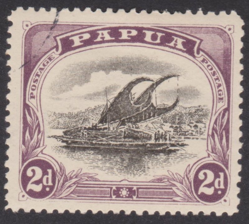 1909 Papua Lakatoi 2d Small Papua - Wmk sideways - Perf 12½ OG used