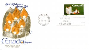 Canada 1972 FDC - Merry Christmas - Ottawa Ont - 10c - J8862