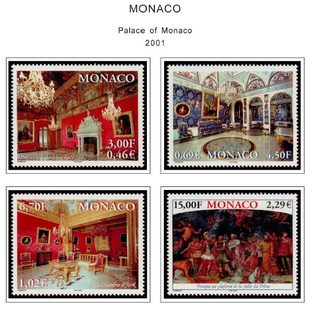 COLOR PRINTED MONACO 1885-2010 STAMP ALBUM PAGES (346 illustrated pages)