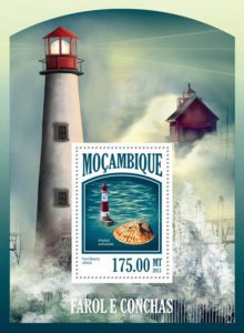 Mozambique 2013 Lighthouses and Shells Stamp Souvenir Sheet 13A-1347