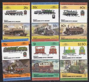 ST. VINCENT [Beqia] MiNr 0126-37 ( **/mnh ) Eisenbahn