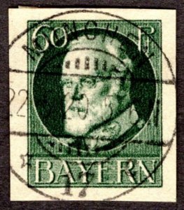 1920, Germany Bavaria 60pf, Used, Sc 128