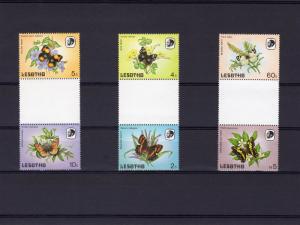 Lesotho 1984 Sc#C421/436 BUTTERFLIES inter-paneau se-tenant gutter-pairs MNH