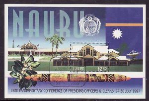 Nauru-Sc#451- id8-used sheet-Parliamentary conference-1997-