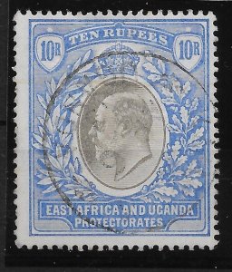 KENYA, UGANDA & TANGANYIKA SG14 1903 10r GREY & ULTRAMARINE USED (r)