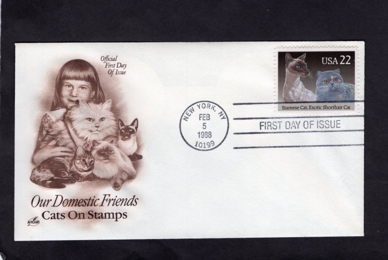 2372 Siamese Cat, FDC ArtCraft