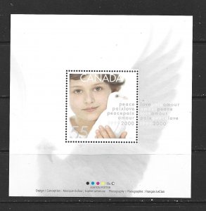 CANADA - 1999 CHILD AND  DOVE - SOUVENIR SHEET - SCOTT 1813i  - MNH