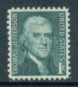 1278 1c Jefferson Fine MNH