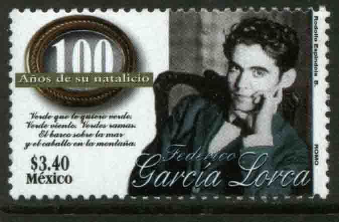 MEXICO 2078, Federico Garcia Lorca, Birth Cent. MINT, NH. VF. (69)