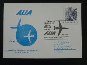 first flight cover Wien London Caravelle AUA 1967 Austrian Airlines ref 99744