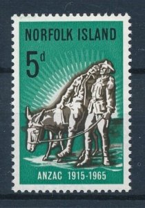 [117070] Norfolk Island 1965 Donkey 50 years Australian New-Zealand army  MNH