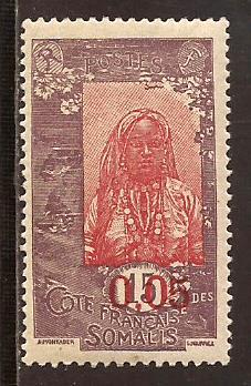 Somali Coast  #  124  Mint  N H .         A