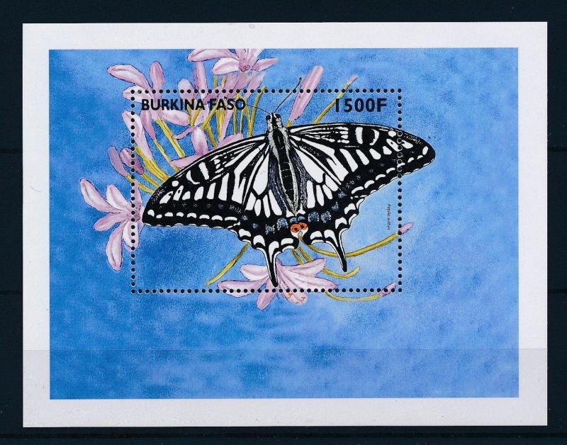 [30461] Burkina Faso 1998 Butterflies Schmetterlingen Papillons  MNH Sheet