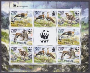 2014 Togo 5863-5866KL WWF / Birds 24,00 €