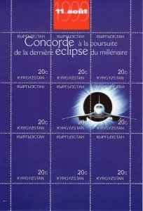Kyrgyzstan 1999 CONCORDE SOLAR ECLIPSE Composite s/s Perforated Mint (NH)