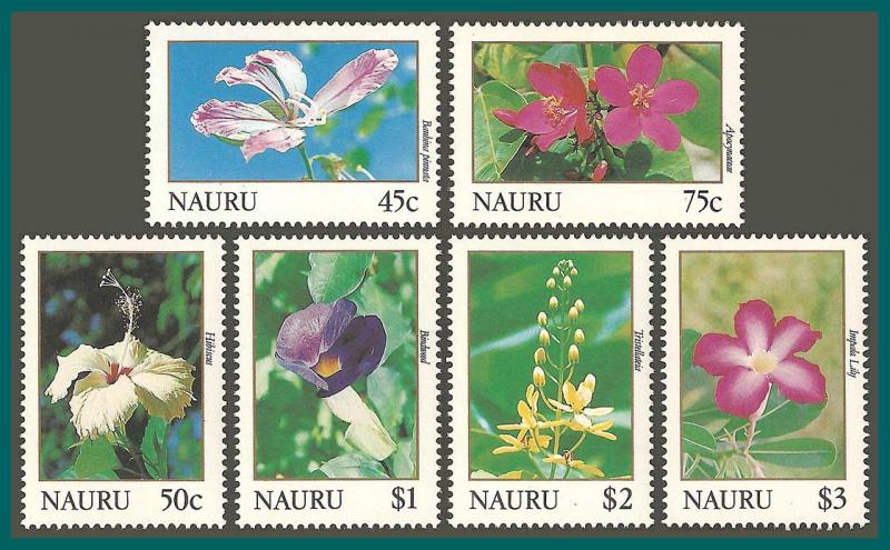 Nauru 1991 Flowers, MNH 380-392,SG391-SG402