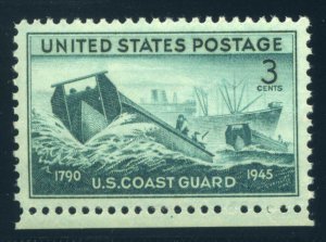 936, 3¢ Coast Guard, MNH, PSE Graded Superb 98 Certificate, SMQ $110