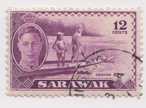Sarawak -Scott 187 - KGVI Definitives - 1950 - VFU - Single 12c Stamp