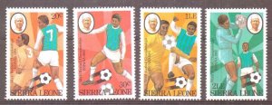 SIERRA LEONE SG702/5 1982 WORLD CUP FOOTBALL MNH