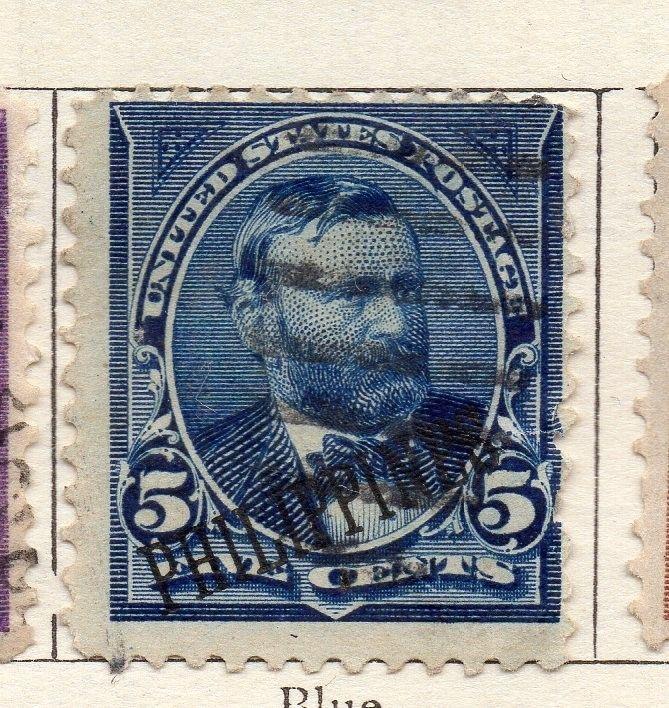 Philippine Islands 1899 Early Issue Fine Used 5c. Optd 123789