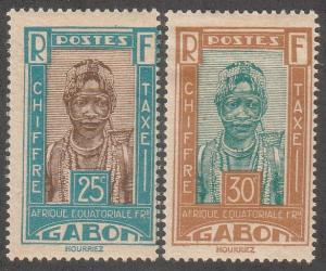 Gabon #J15,#J16. MH.  **Awardmasters**