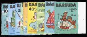 Barbuda #478-486 Cat$24.80, 1981 Disney Characters, complete set, never hinged