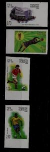 Tajikistan 240-43 MNH imperf. Football-04 SCV35